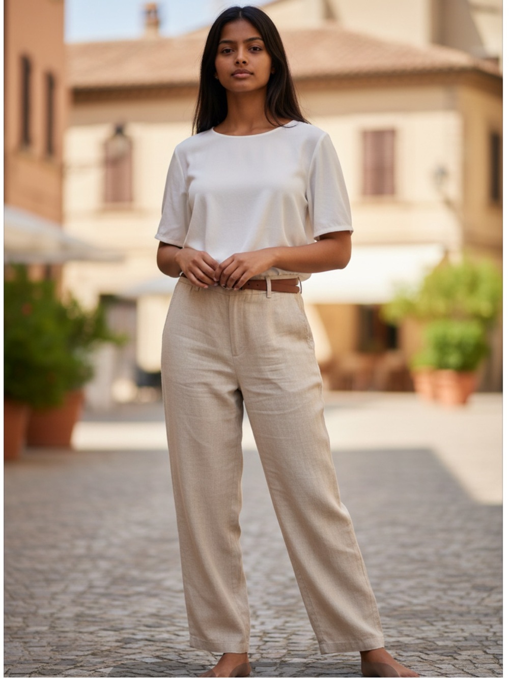 POSITANO 100% linen pants